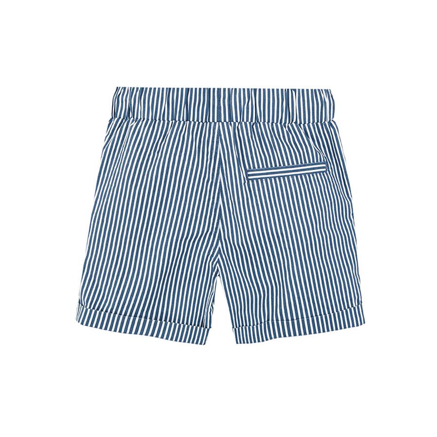 White and blue stripes shorts