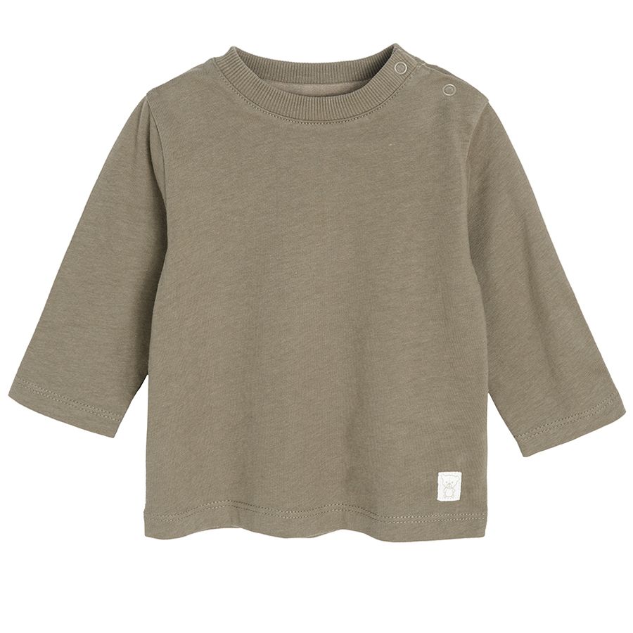 Olive long sleeve blouse