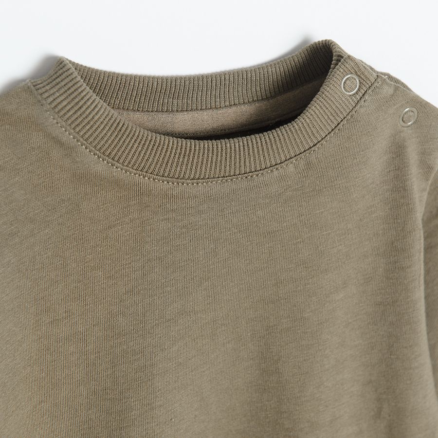 Olive long sleeve blouse