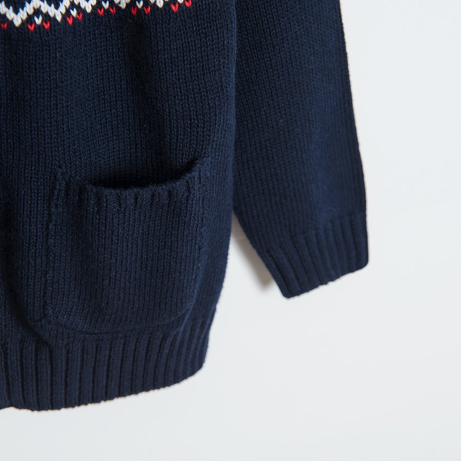 Navy blue button down cardigan