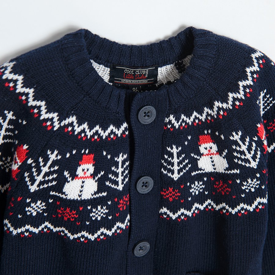 Navy blue button down cardigan