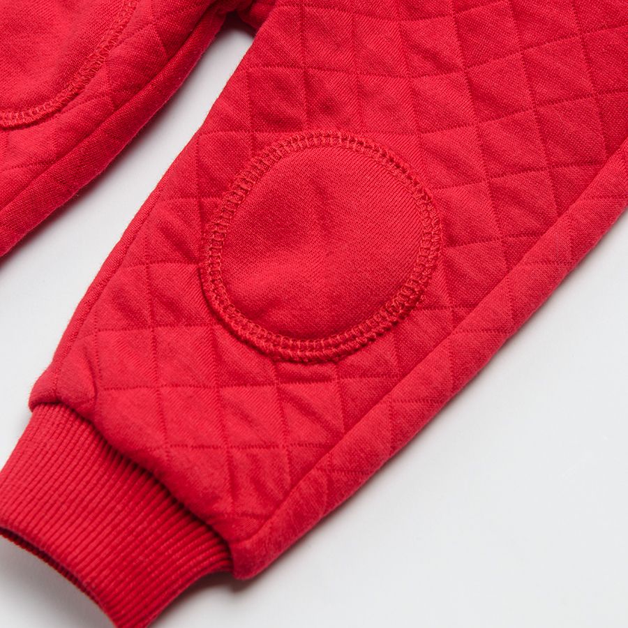 Red jogging pants
