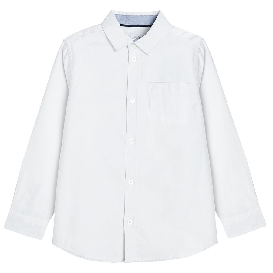 White button down short with chest pocket