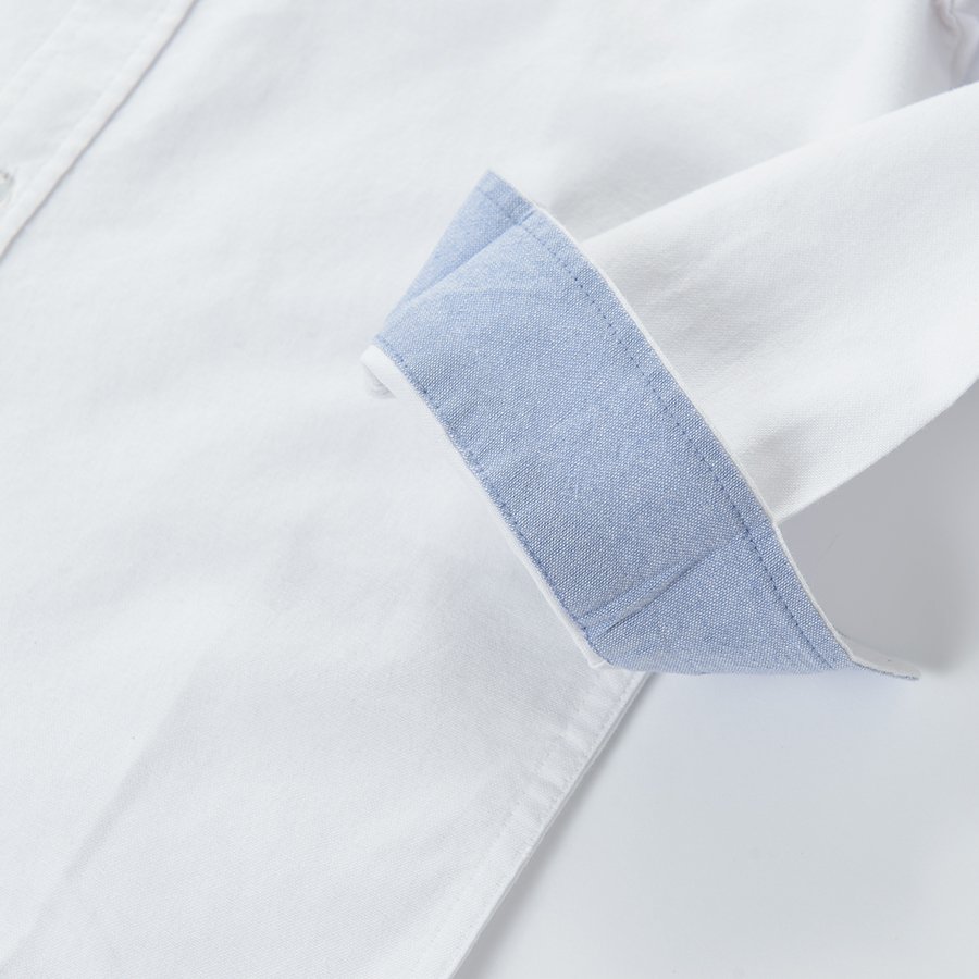White button down short with chest pocket