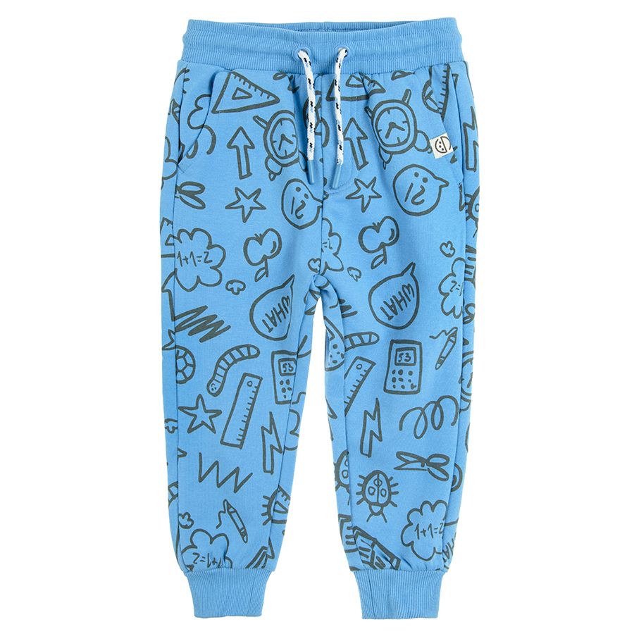 Black and blue back to school jogging pants 2 pack