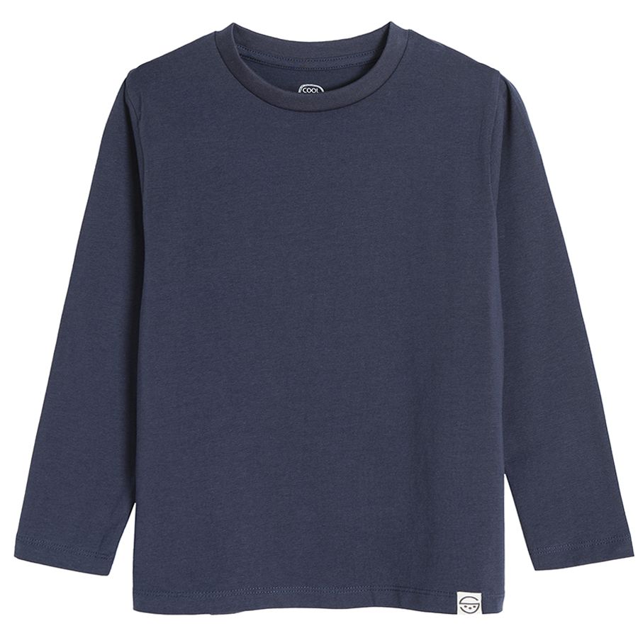 Dark blue long sleeve blouse