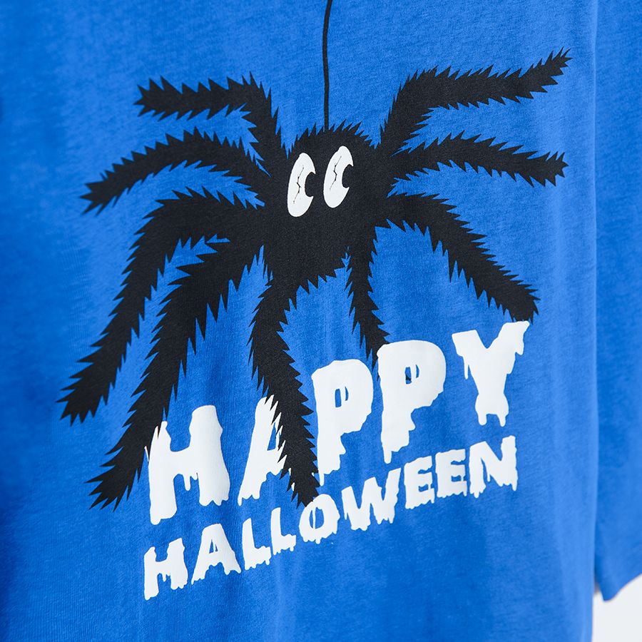 Blue Happy Halloween long sleeve blouse