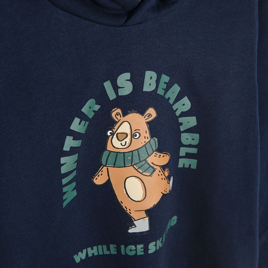 Dark blue bear sweatshirt