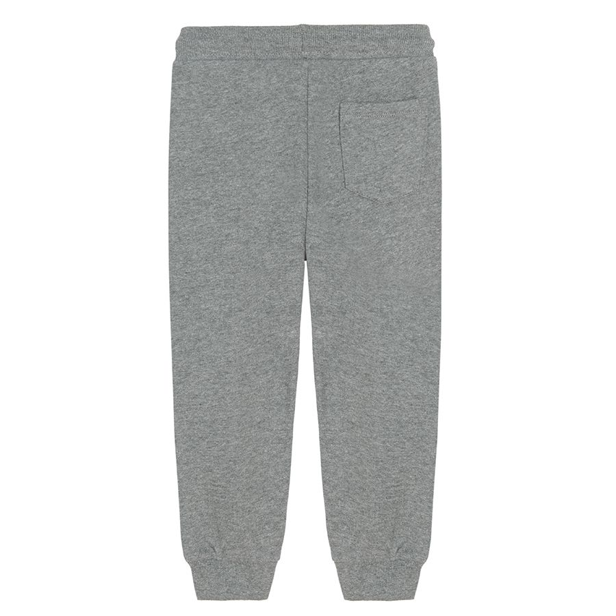 Grey melange jogging pants