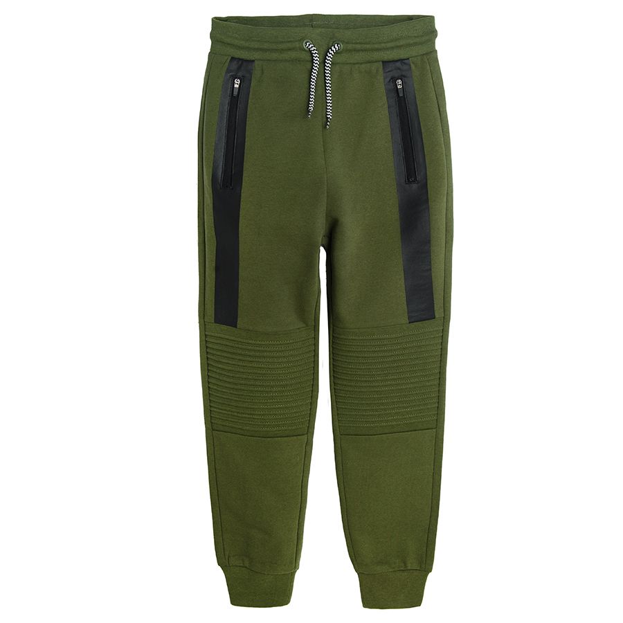 Green jogging pants