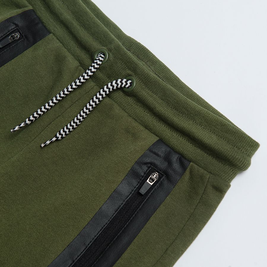 Green jogging pants