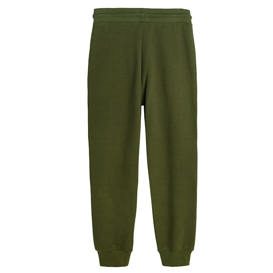 Green jogging pants