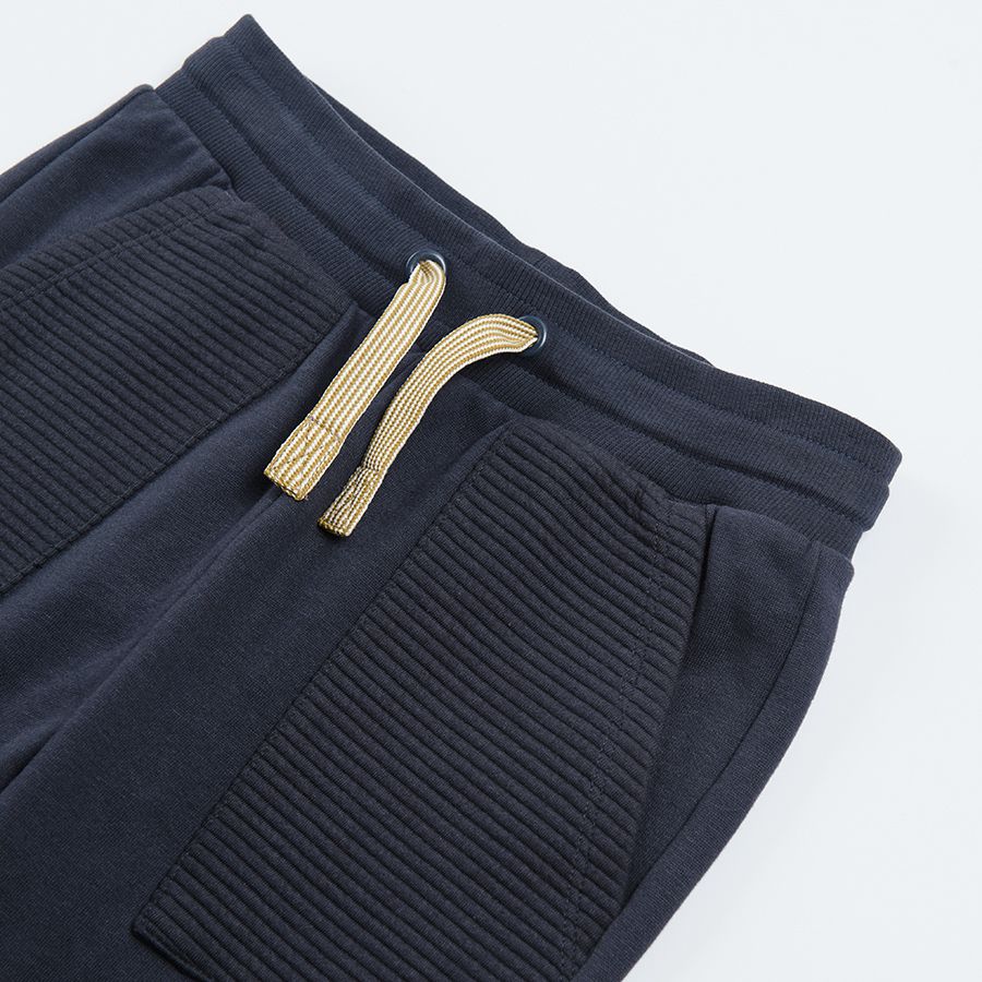 Navy blue jogging pants