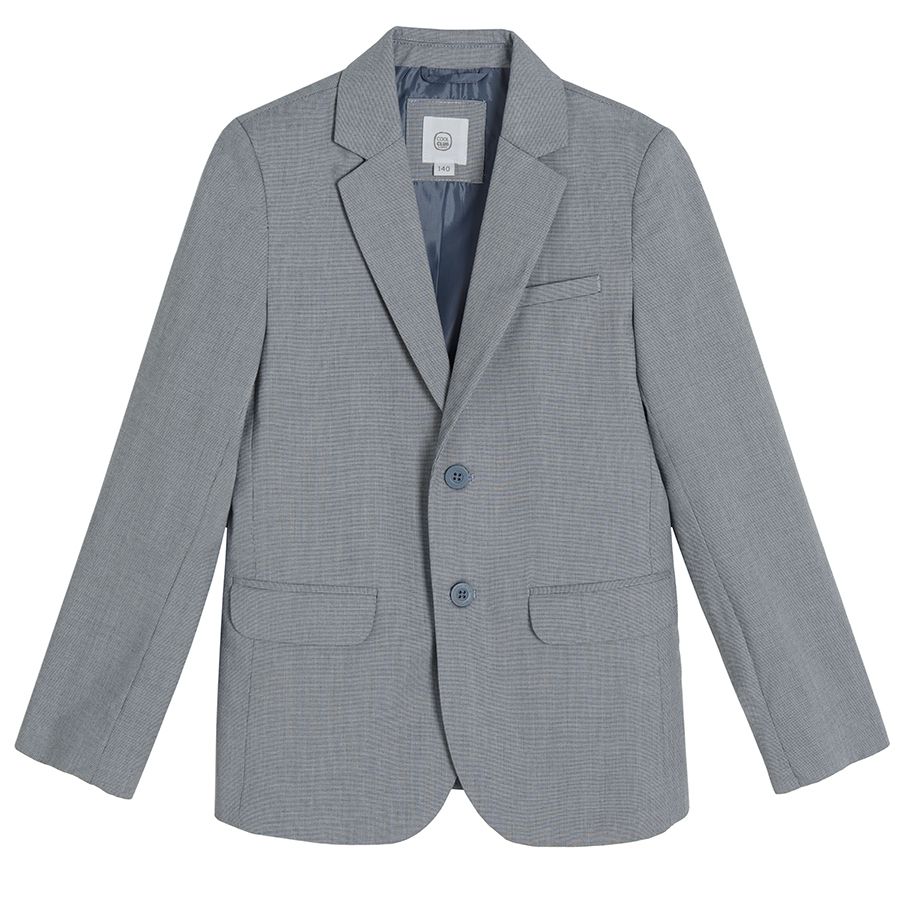 Blue melange long sleeve jacket