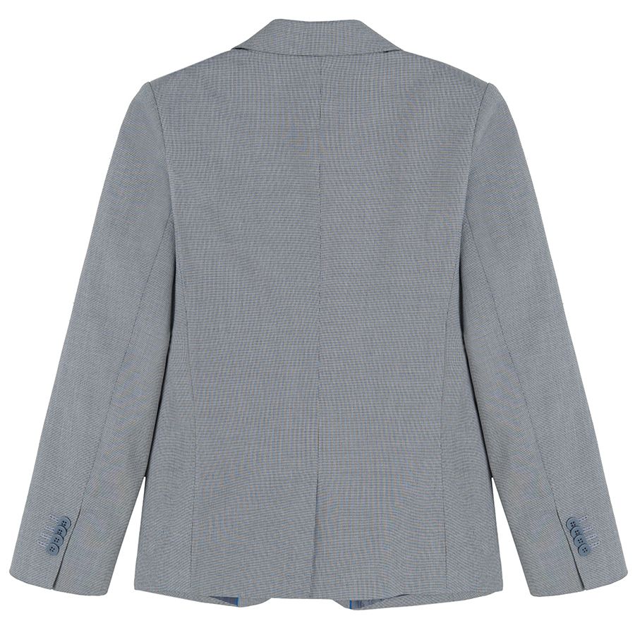 Blue melange long sleeve jacket