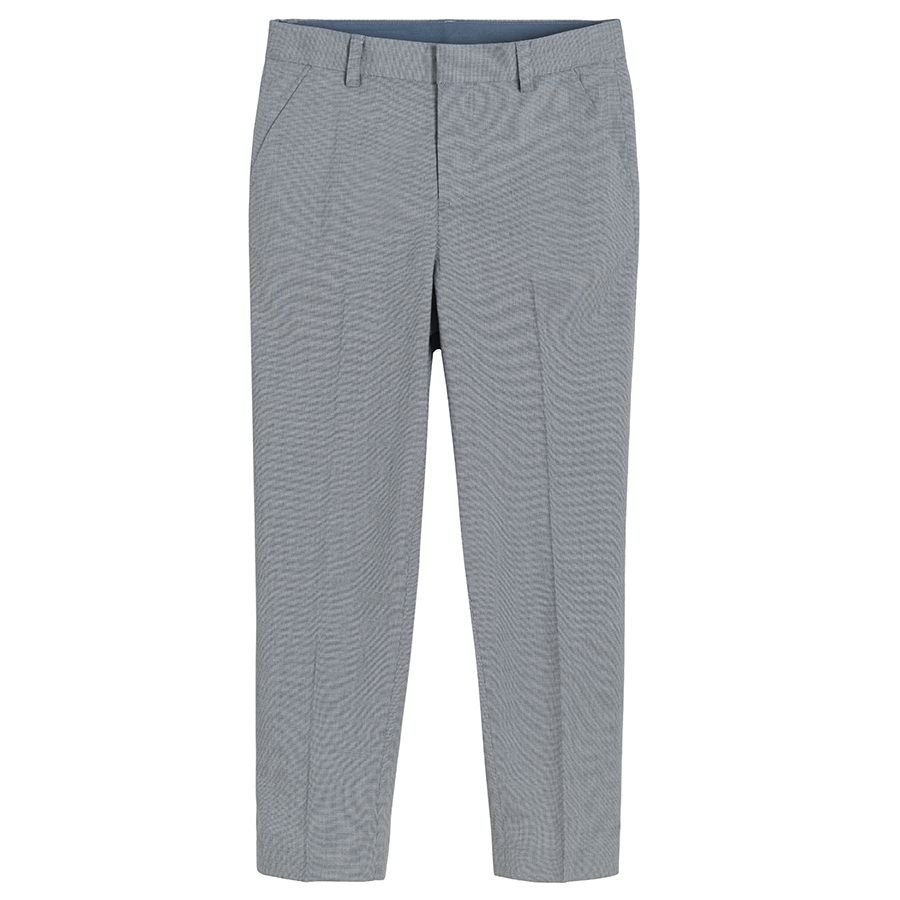 Blue melange classic trousers