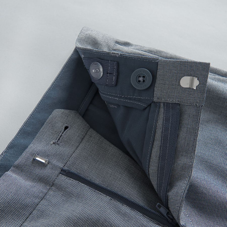 Blue melange classic trousers