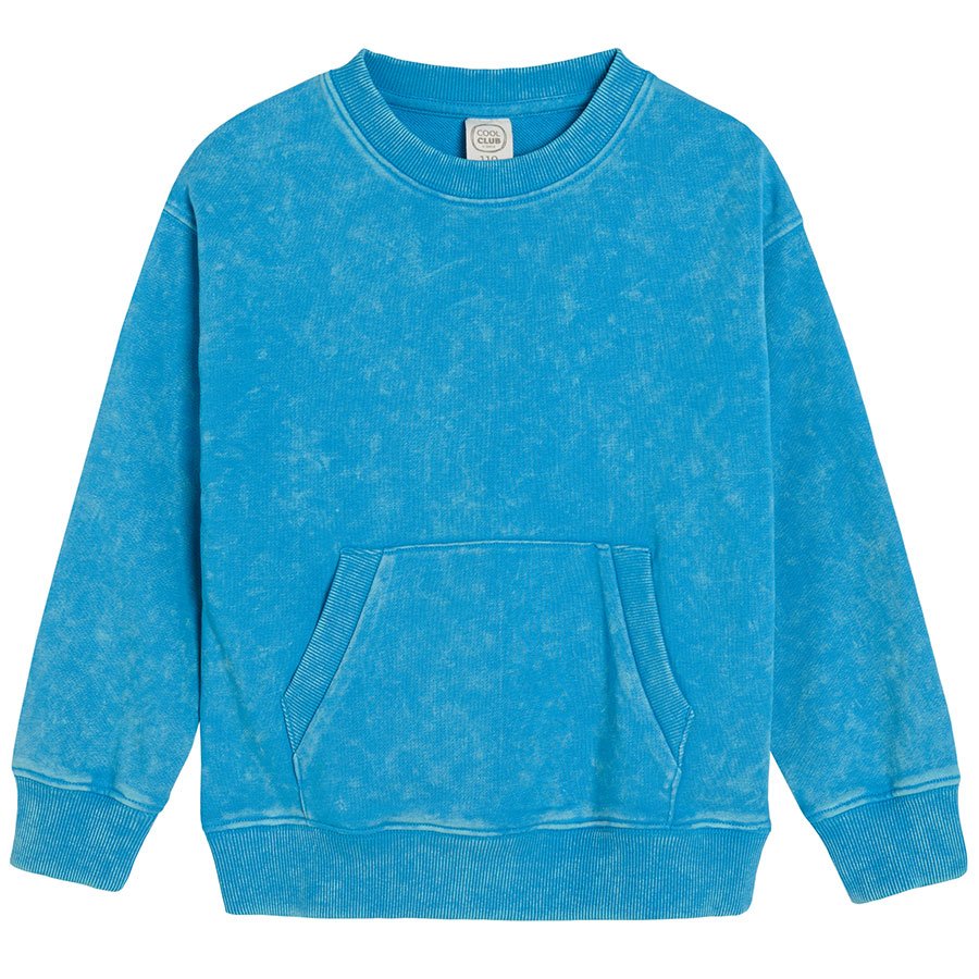 Blue sweatshirt with front pockets