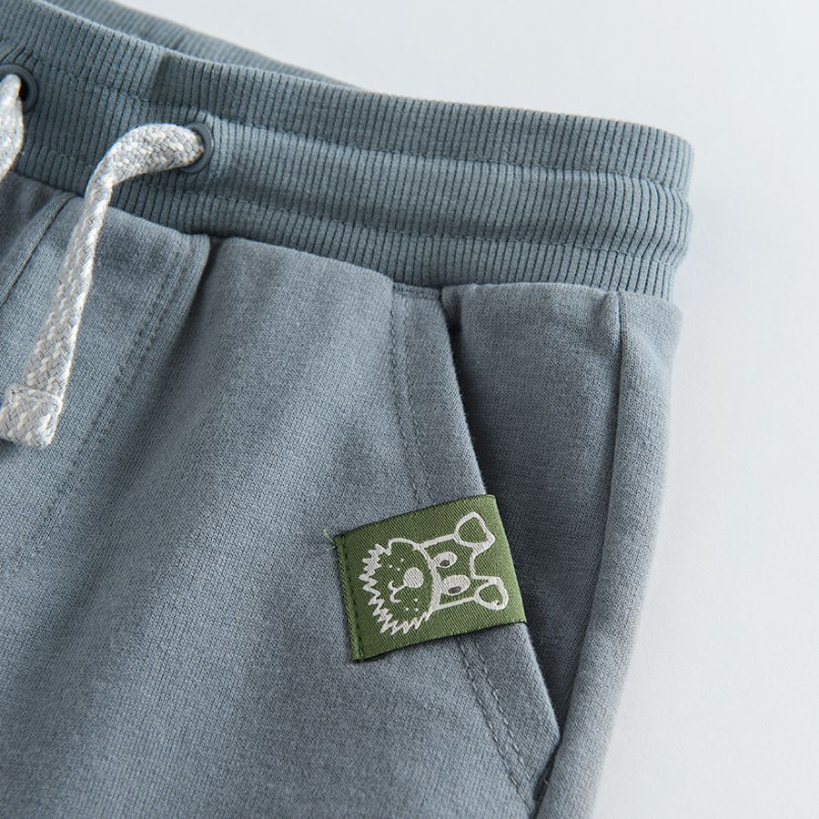 Antracite jogging pants with one external pocket