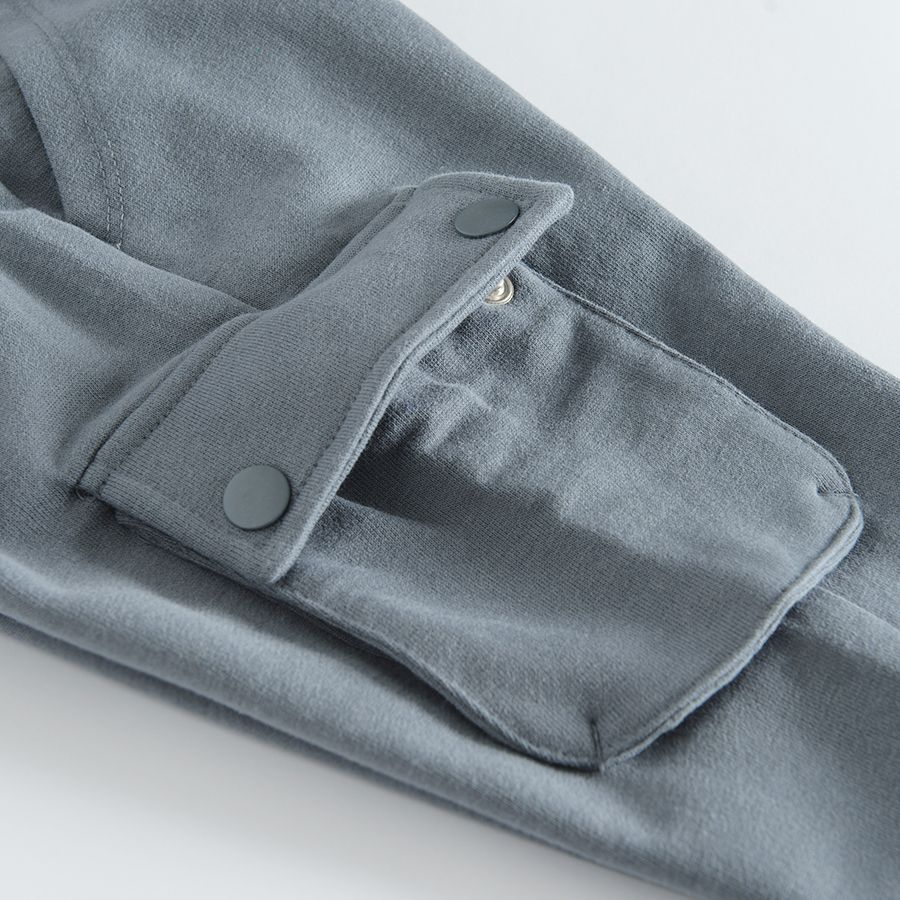 Antracite jogging pants with one external pocket
