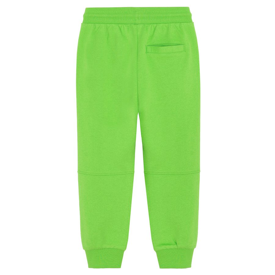 Green and grey jogging pants with adjustable waist- 2 pack