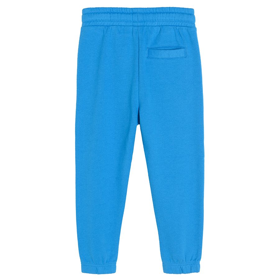 Blue and navy blue jogging pants with adjustable waist 2 pack