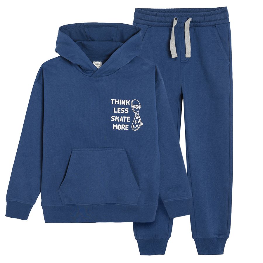 Set blue hooded sweatshirt and jogging pants