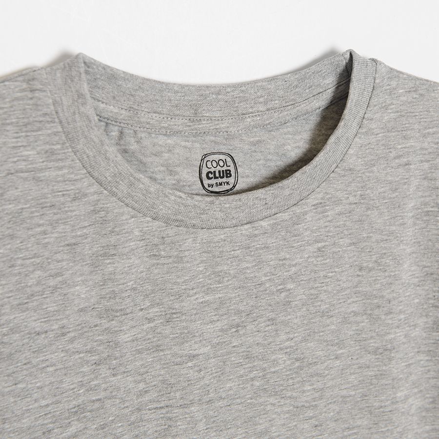 Grey melange short sleeve T-shirt
