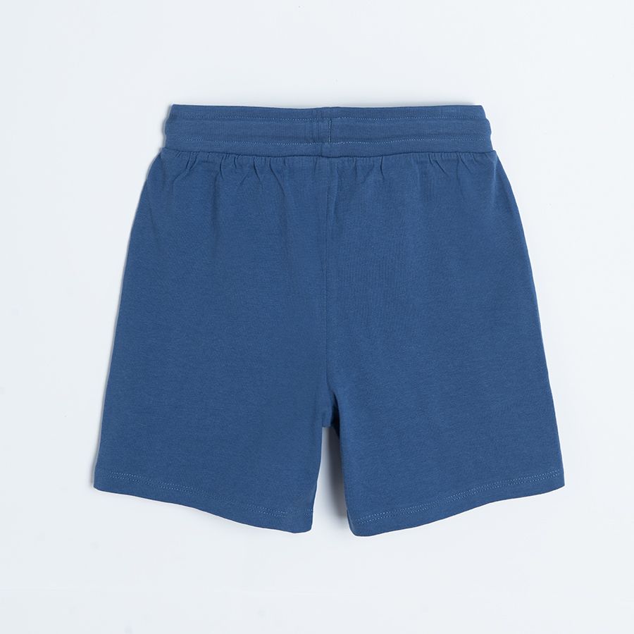 Dark blue vermuda shorts with adjustable waist