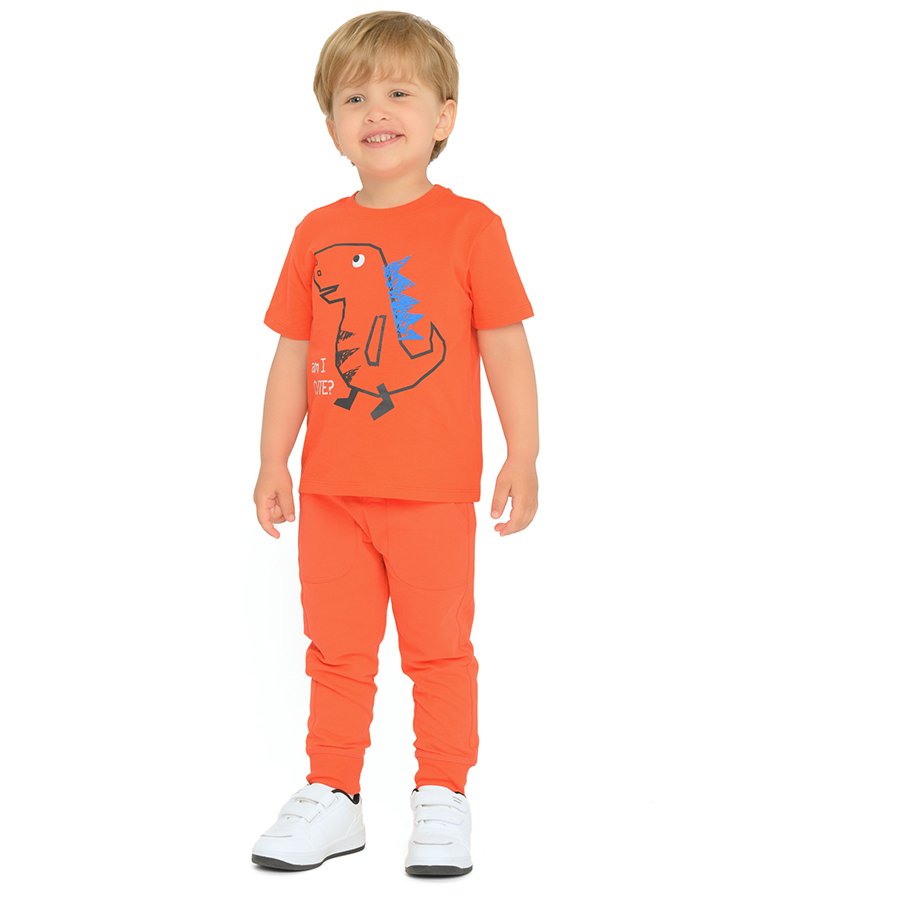Orange jogging pants