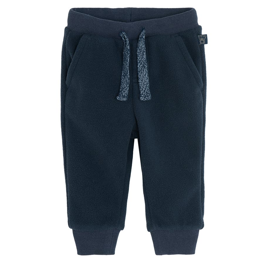 Checked and blue fleece jogging pants- 2 pack
