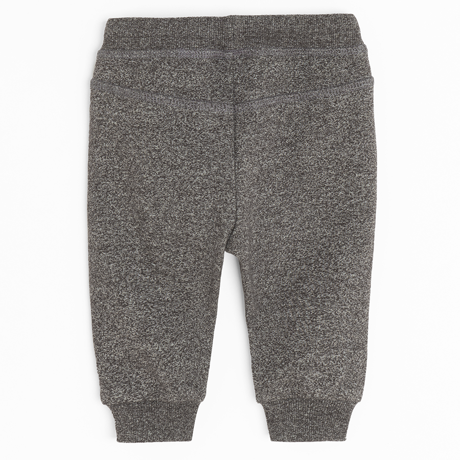 Light grey jogging pants with corded waist