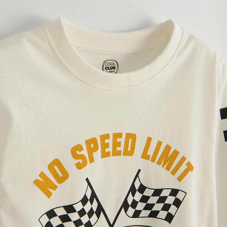 White long sleeve sweatshirt with Formula 1 print