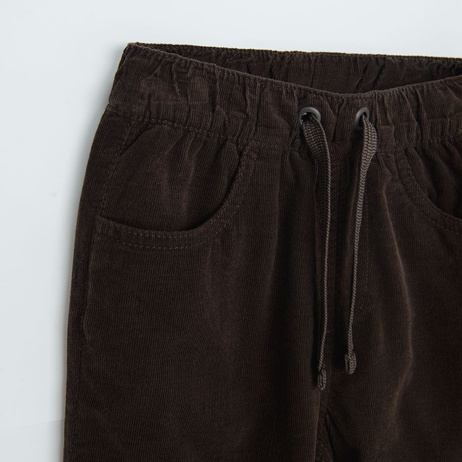 Cοrduroy pants with fleece lining