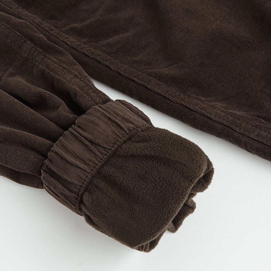 Cοrduroy pants with fleece lining
