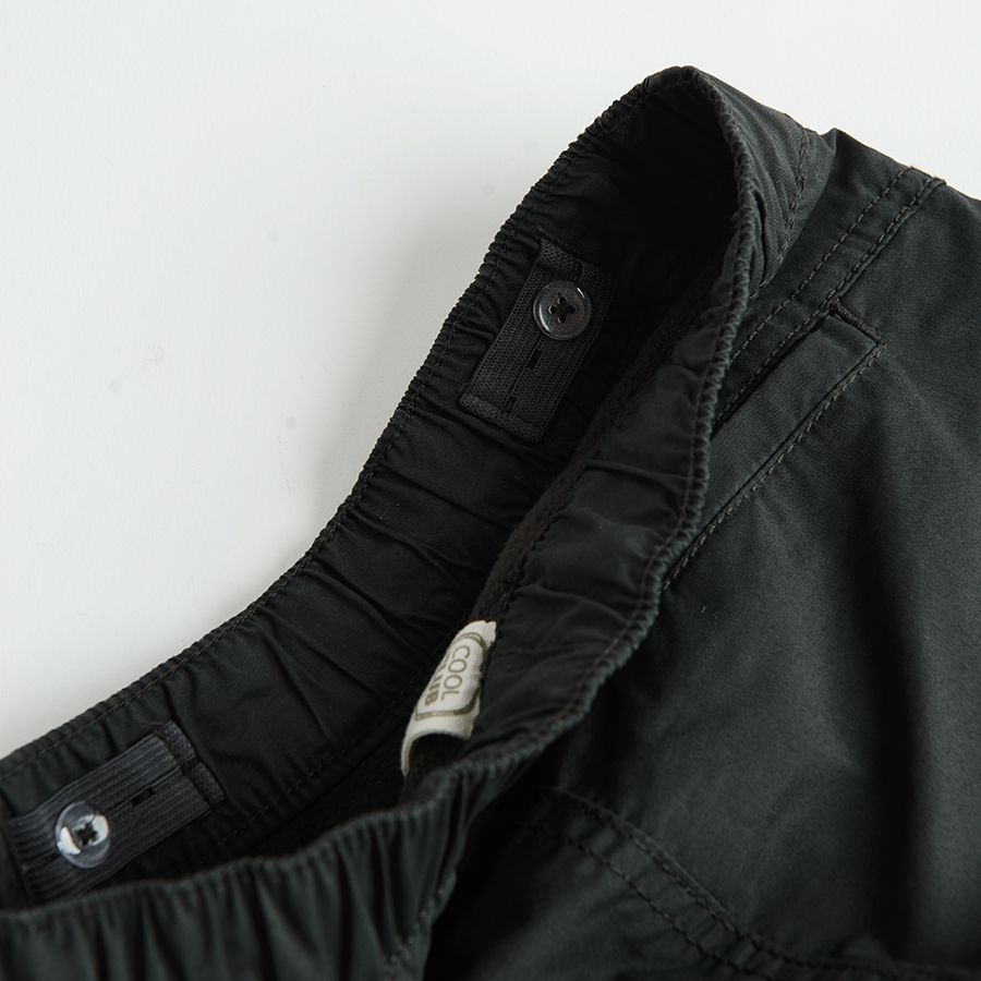 Black cargo trousers
