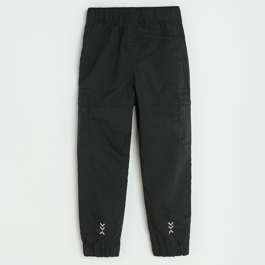 Black cargo trousers