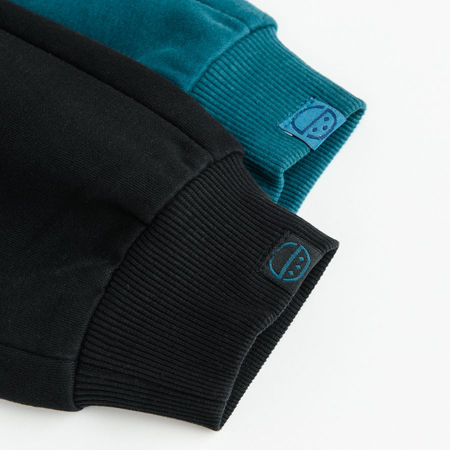 Dark green and grey jogging pants- 2 pack