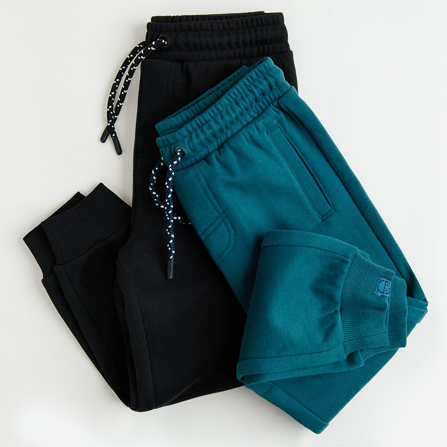 Dark green and grey jogging pants- 2 pack