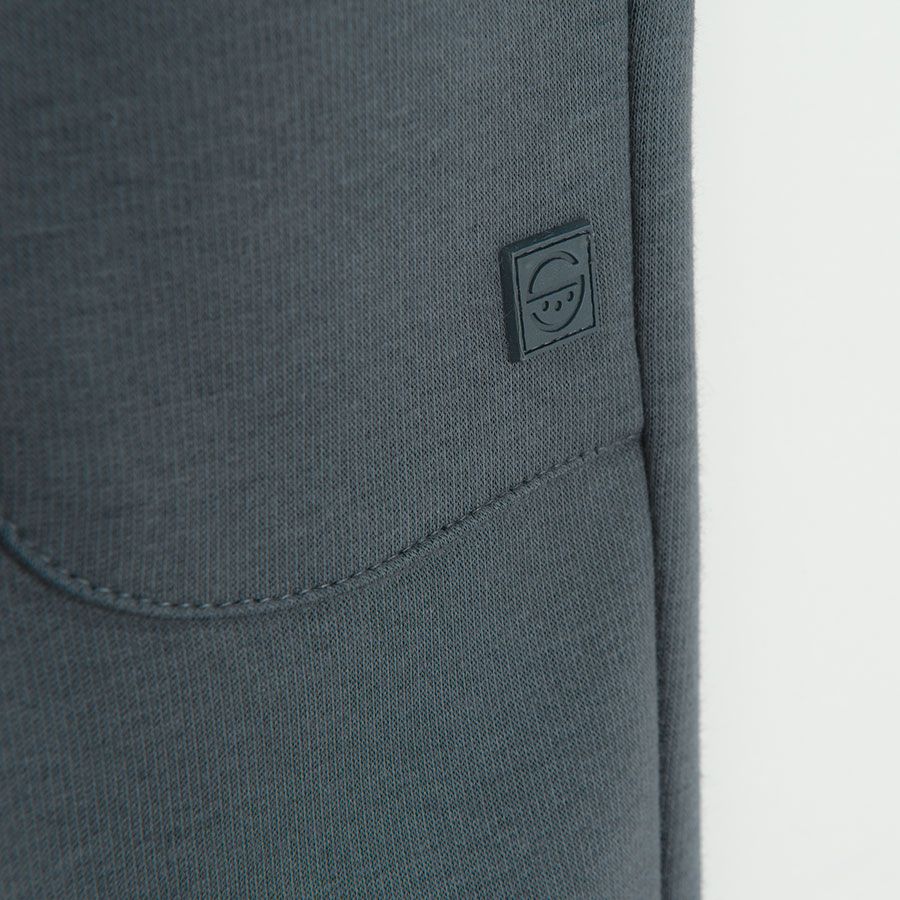 Black jogging pants with cord on the waist