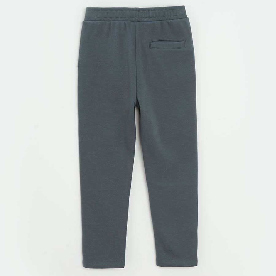 Black jogging pants with cord on the waist