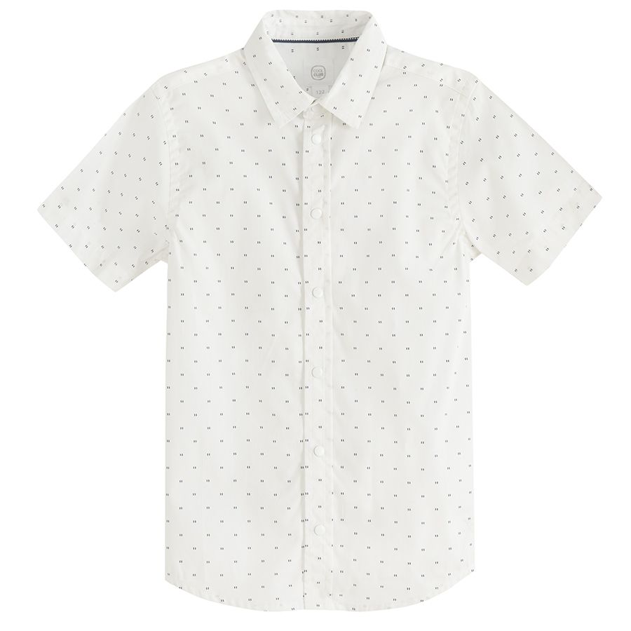 White polka dot short sleeve shirt