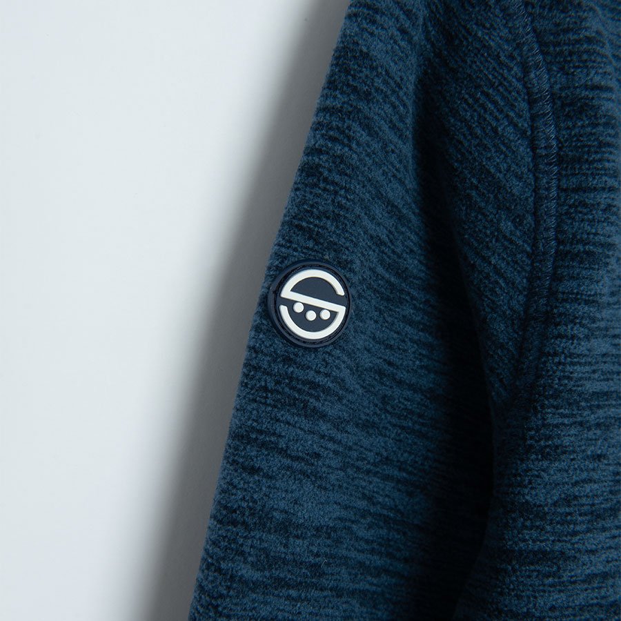 Ζακέτα μπλε fleece με φερμουάρ