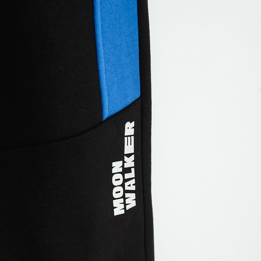 Φόρμα μαύρη με μπλε γραμμές MOON WALKER
