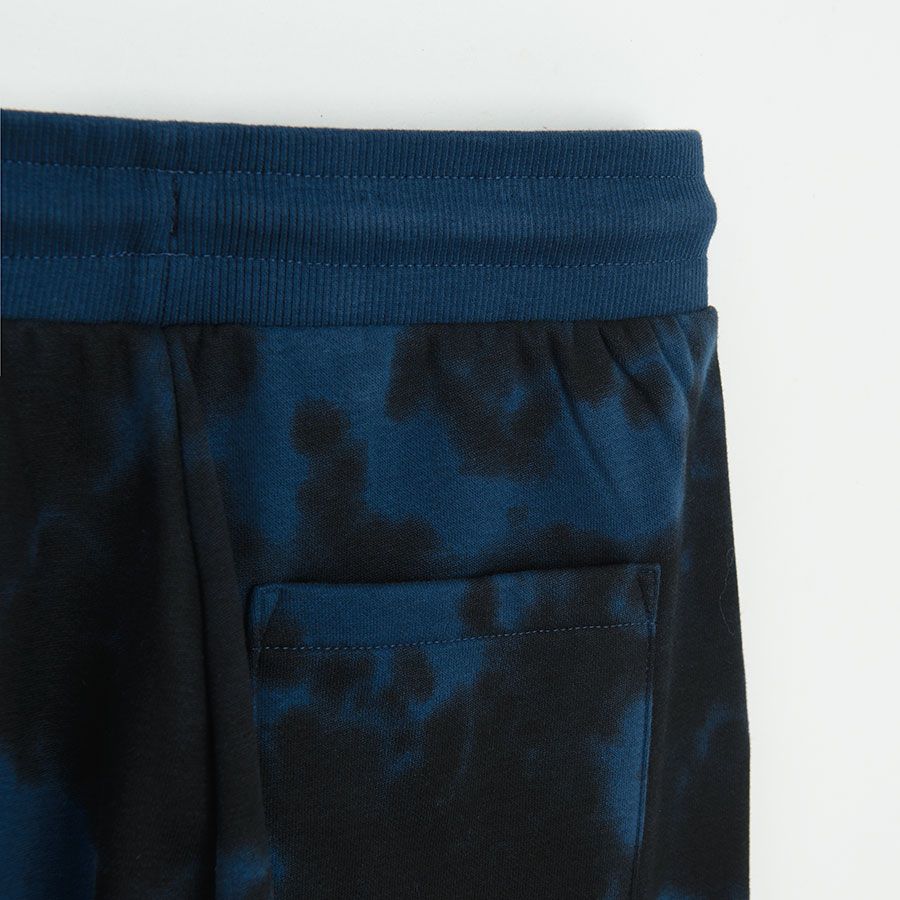 Φόρμα μπλε και μαύρη με εφέ tie dye