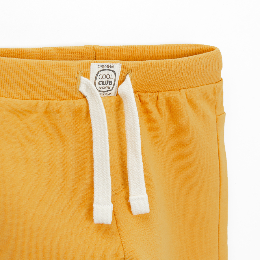 Yellow sweatpants with cord