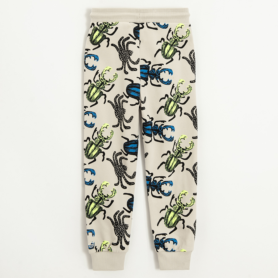 Sweatpants with beetles print