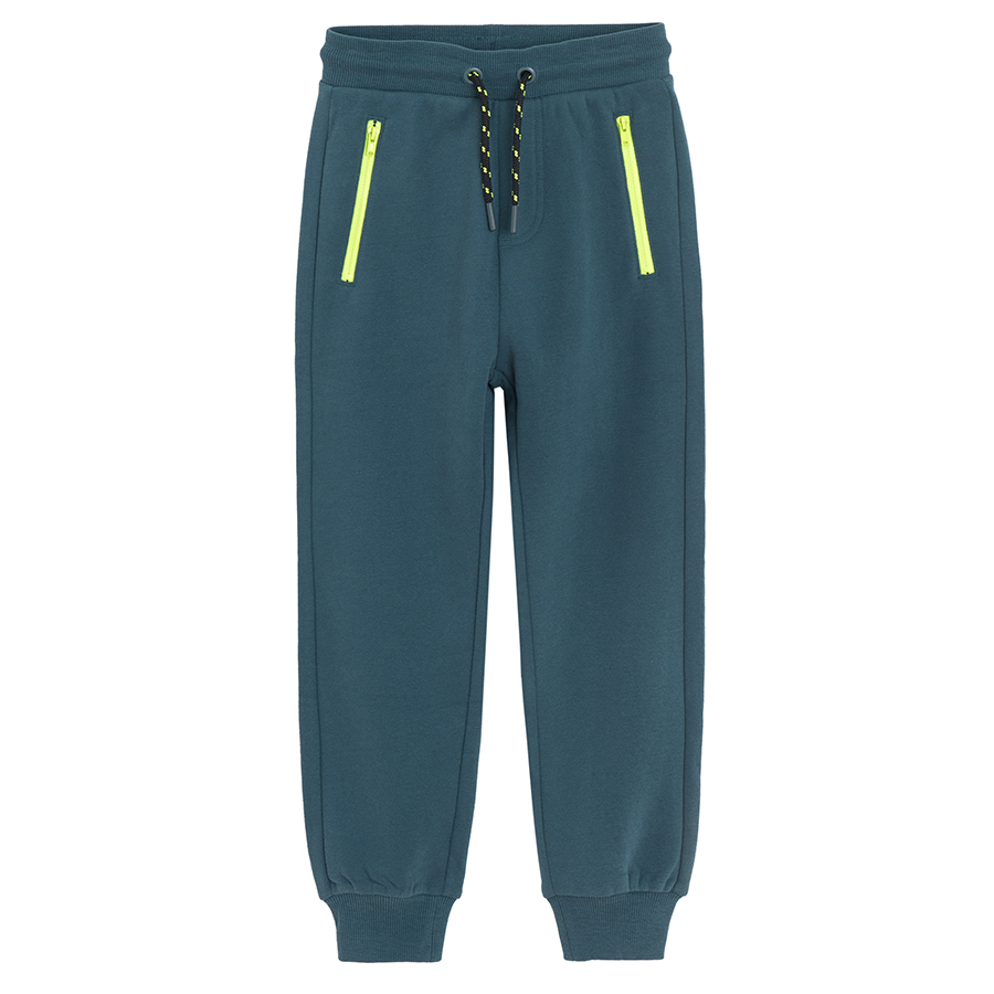 Blue sweatpants with cord