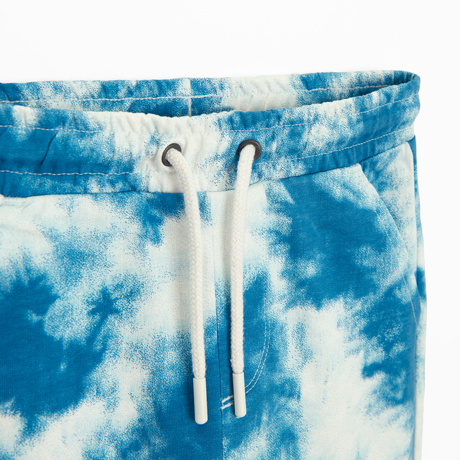 Φόρμα με εφέ tie dye λευκό και μπλε