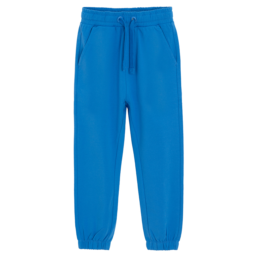 Blue jogging pants with cord